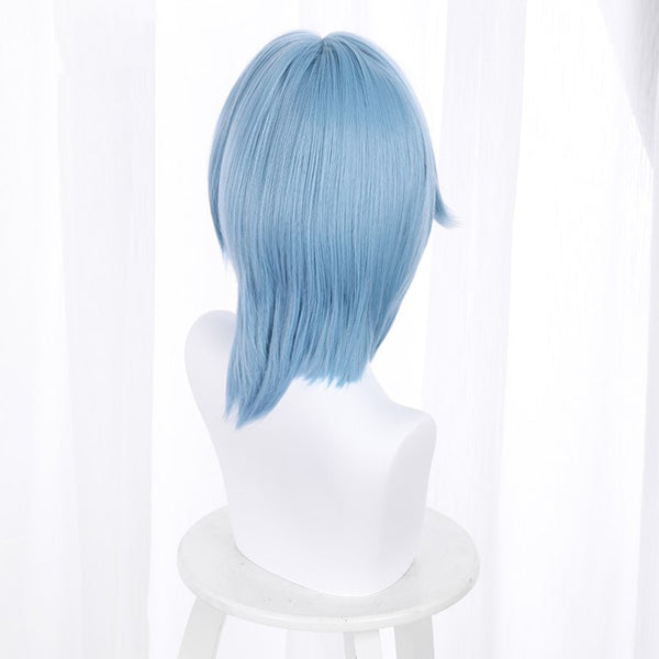 Genshin Impact Cosplay Ula Blue High Gloss Wig YC24221
