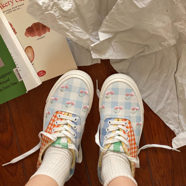 Cute cherry canvas shoes yc50134