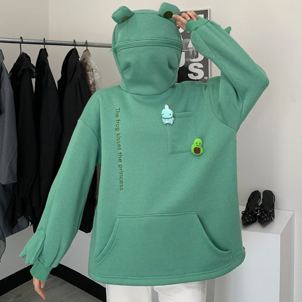 Cute Frog Long Sleeve Top YC24486