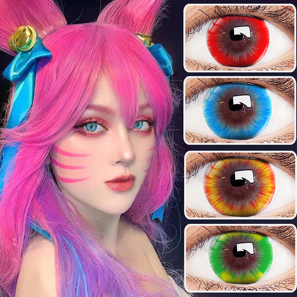 Anime style COLOR CONTACT LENSES TWO PIECES YC24563