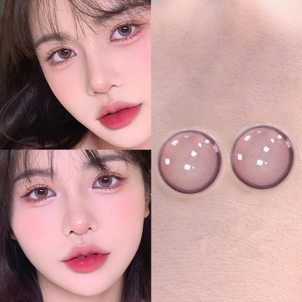 Pink contact lenses (two pieces) yc50155