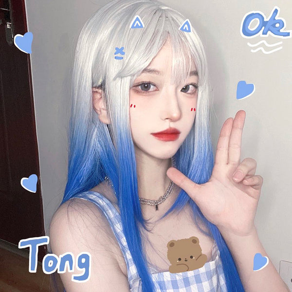 LOLITA BLUE GRADIENT WIG YC24547