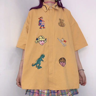 Embroidered cartoon shirt YC21801