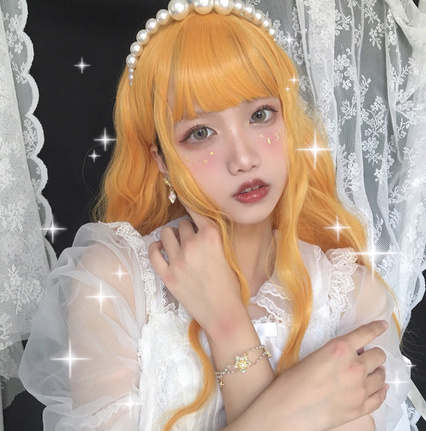 lolita yellow curls wig yc22722