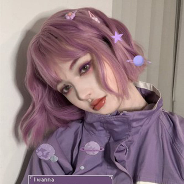 lolita purple short wig YC23713