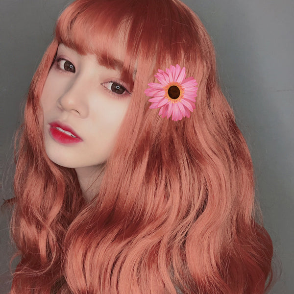 lolita orange curly hair yc23780