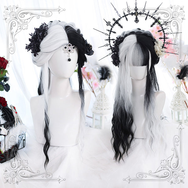 Black and white wig yc22651