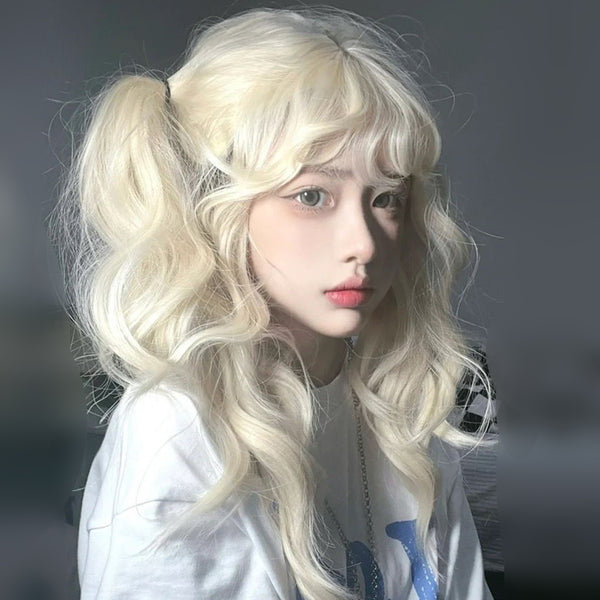 lolita golden long curly wig yc50198