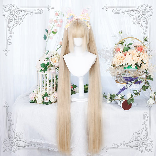 Lolita long straight blond wig  YC24508