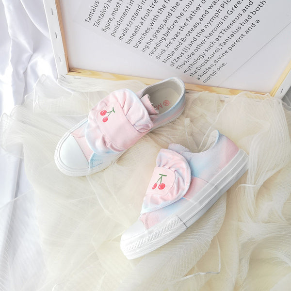 Hand-painted gradient canvas shoes YC21981