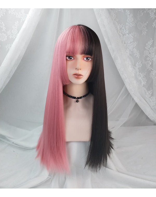 lolita black powder long wig YC23921