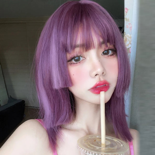 Harajuku purple mid-length wig YC24400