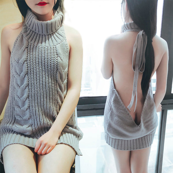 Sexy backless sweater yc22771