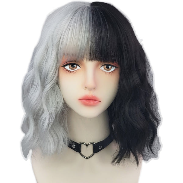 Witch black and white wig yc24628