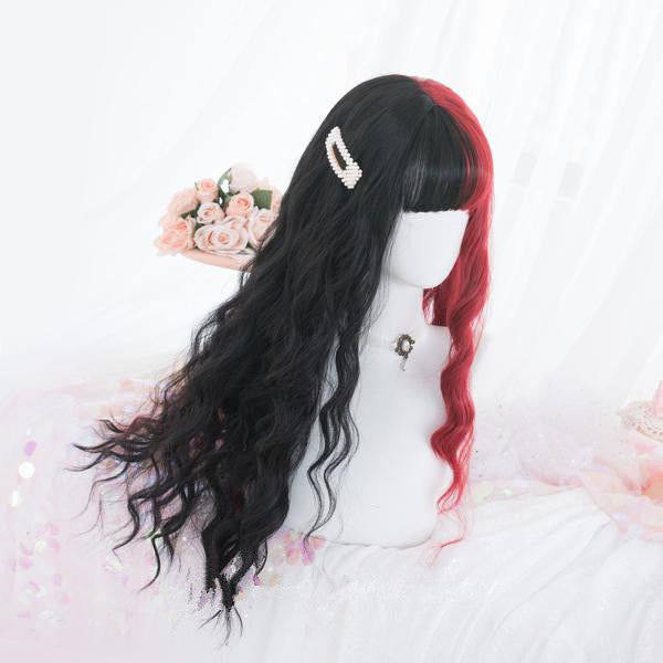 Harajuku Lolita red and black color matching wig  YC21391