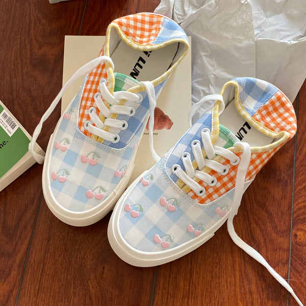 Cute cherry canvas shoes yc50134