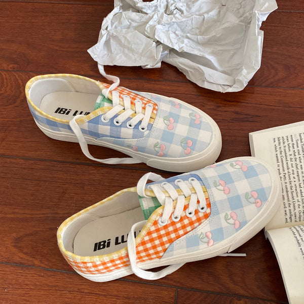 Cute cherry canvas shoes yc50134