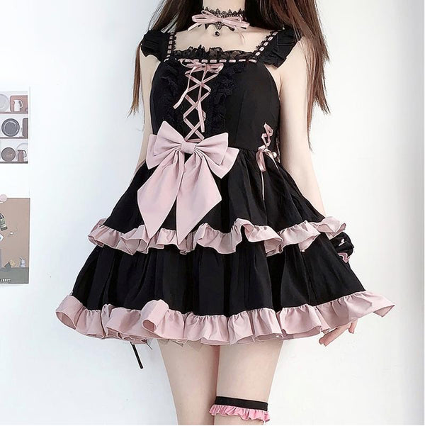 Lolita bow lace jsk dress(plus size) yc50174