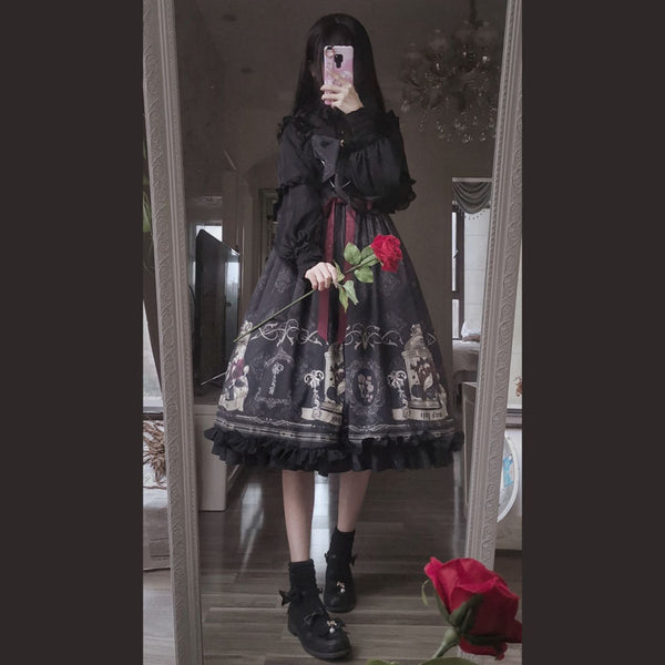 Dark Lolita jsk dress yc50237