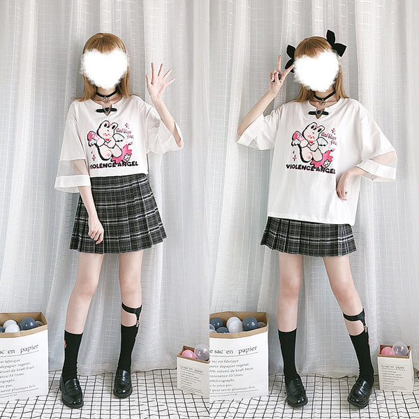 Harajuku JK print T-shirt YC24229