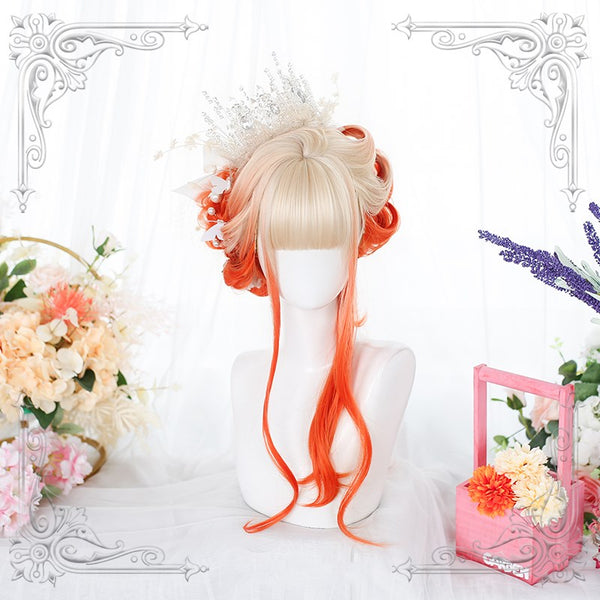 Lolita gradient color long curly hair wig YC24173