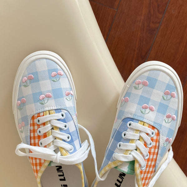 Cute cherry canvas shoes yc50134