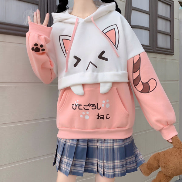 Cute cartoon cat print sweater yc50208