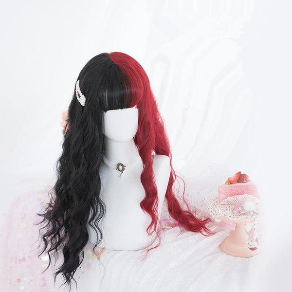 Harajuku Lolita red and black color matching wig  YC21391