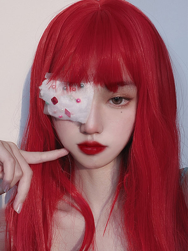 Harajuku cool girl red wig yc24583