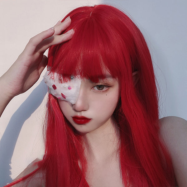 Harajuku cool girl red wig yc24583