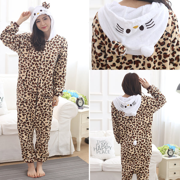 Cheetah one-piece pajamas YC22090