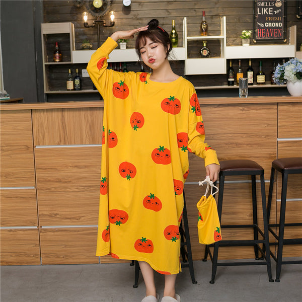 Japanese Fruit Long Sleeve Nightdress yc22798