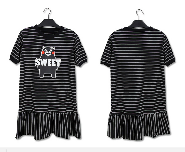 Kumamoto Bear Stripe Dress YC20113