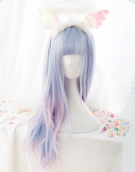 Harajuku Lolita blue pink cos mixed color wig YC20146