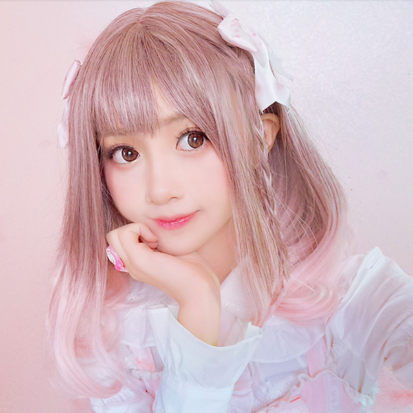 Lolita pink wig (gift Hair net) YC20219