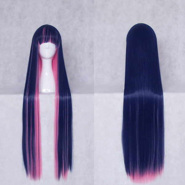 Magic blue pink mixed cos wig (gift Hair net) YC20255