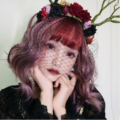 Harajuku lolita COS red purple gradient wig YC20302