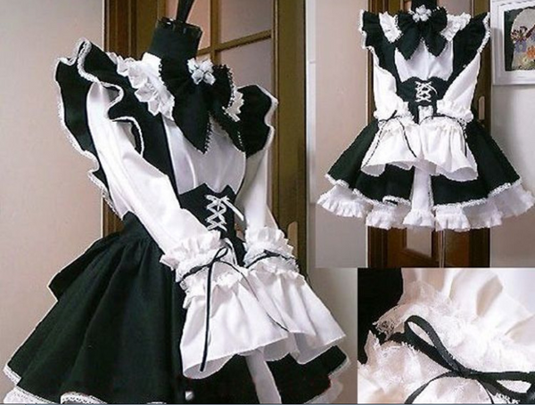 Black and white cosplay maid costume YC20328