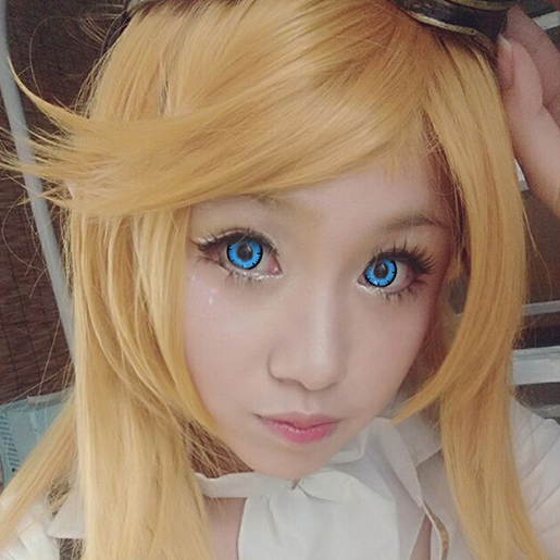 COSplay Flower Blue Contact lens (Two piece) yc21134