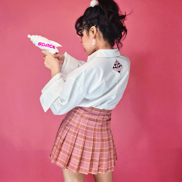 Lolita College style high waist plaid skirt   YC21399