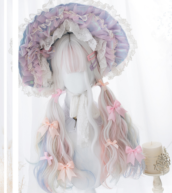 Harajuku  macaron double horsetail wig     YC21413