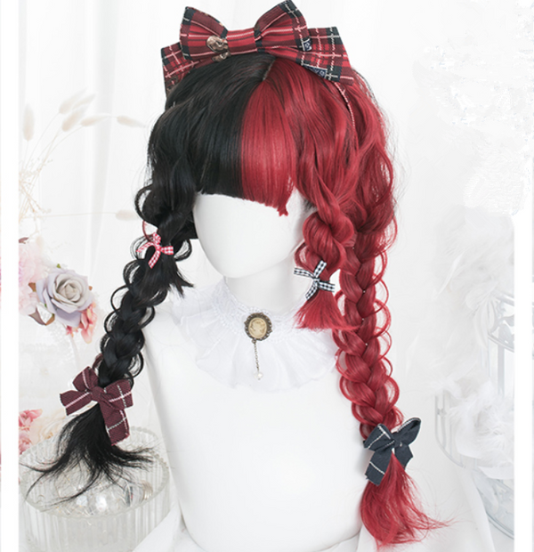 Lolita noodles roll double ponytail wig       YC21415