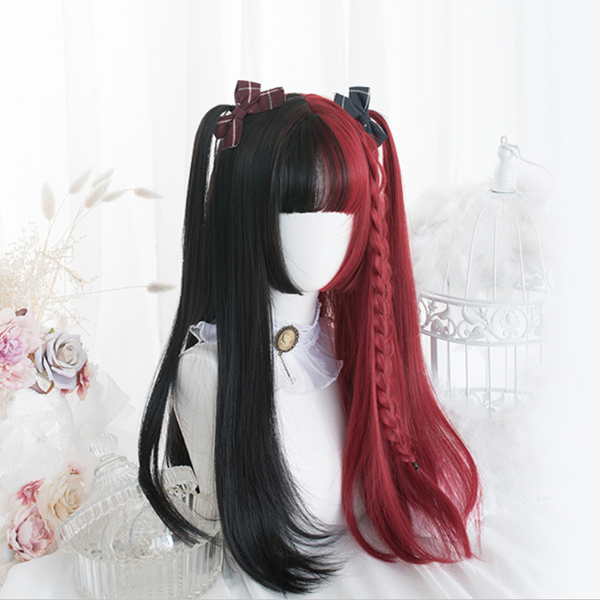 Lolita noodles roll double ponytail wig       YC21415