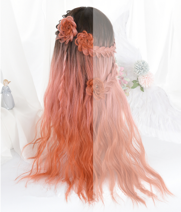 Lolita black orange gradient wig    YC21461