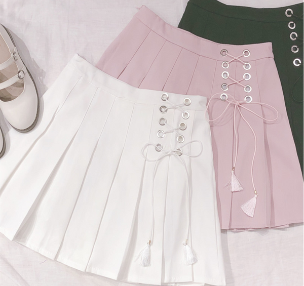 Bow tie high waist skirt    YC21464