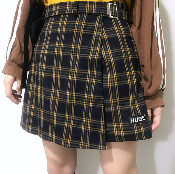 Lolita lattice irregular high waist A-line skirt YC21548