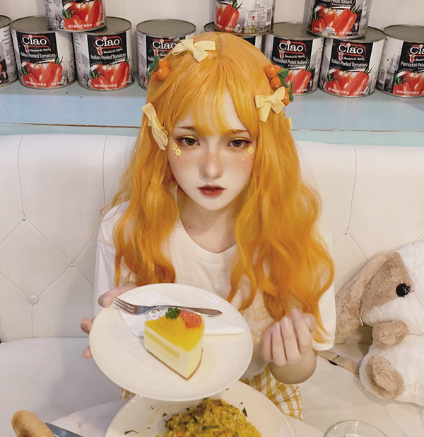 Harajuku Orange Wig YC21654