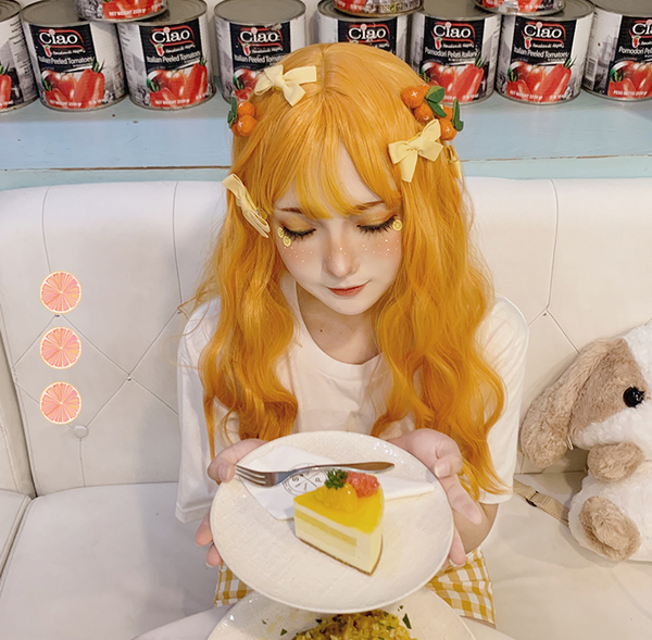 Harajuku Orange Wig YC21654