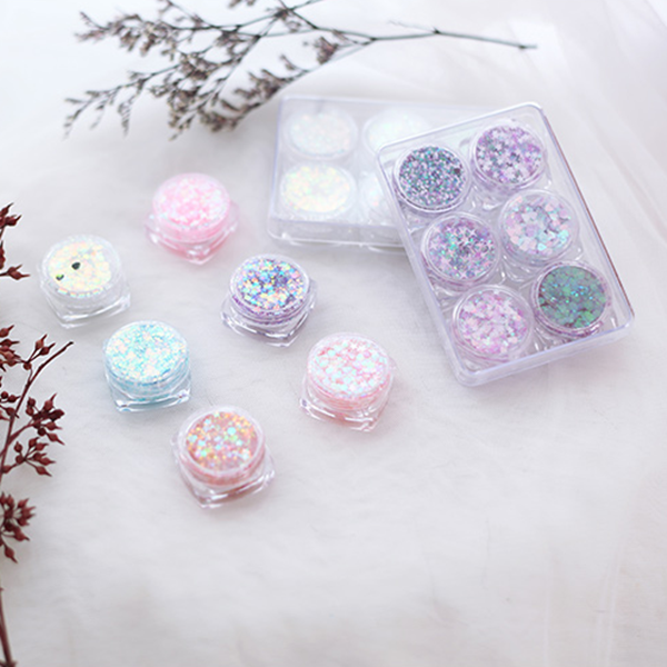 Glue-free glitter powder corner stickers YC21811