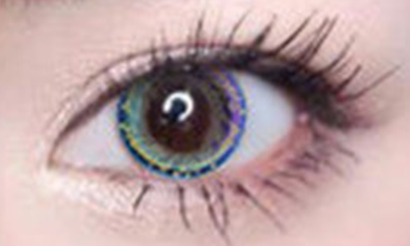 Blue-green contact lens (two pieces) YC21835